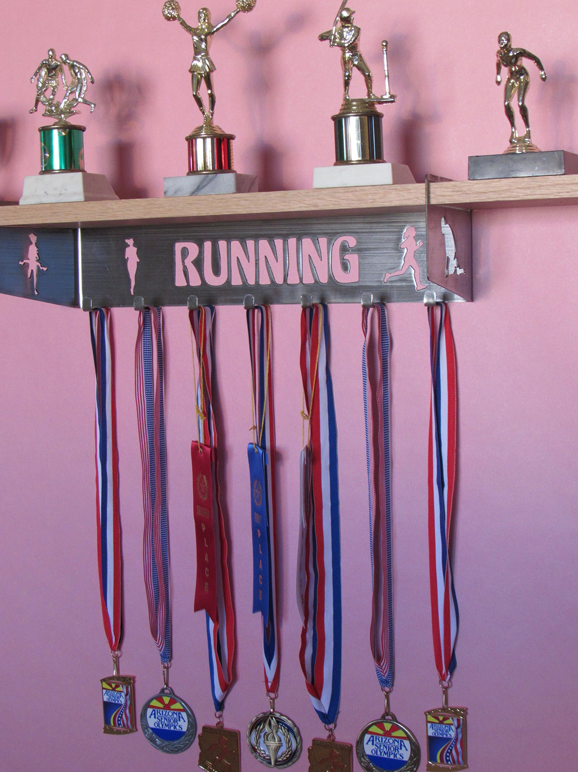 All stuff Metal Running Trophy Shelf and Medal Display (Female)