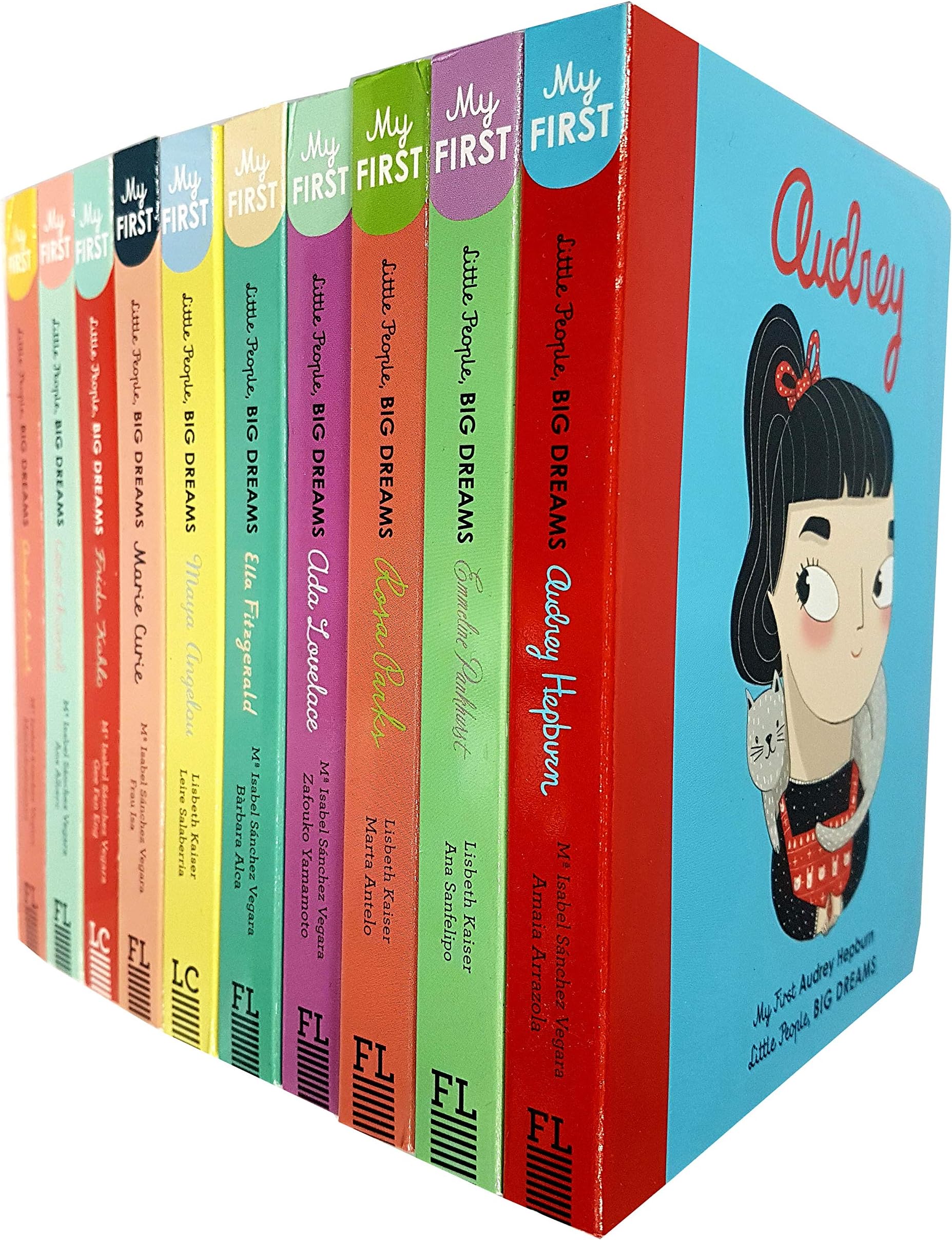 Little People, Big Dreams Series 1 & 2: 10 Books Collection Set (Amelia Earhart,Coco Chanel,Frida Kahlo,Marie Curie,Maya Angelou,Rosa Parks,Emmeline Pankhurst,Ella Fitzgerald,Audrey Hepburn,Ada Love
