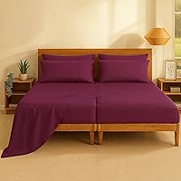 Vista 82 de Casa Platino Juego de sábanas tamaño Queen – Sábanas 100% algodón tamaño Queen refrescantes con 4 fundas de almohada, sábana bajera de bolsillo