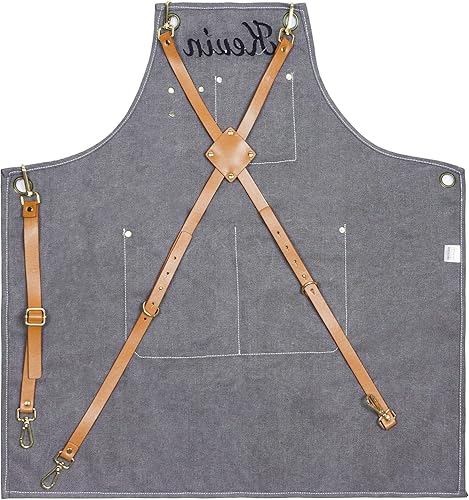Miniatura 4 de Apron For Men Woodworking Cooking Canvas Chef Apron With Pockets,Christmas Birthday Stocking Stuffers For Men