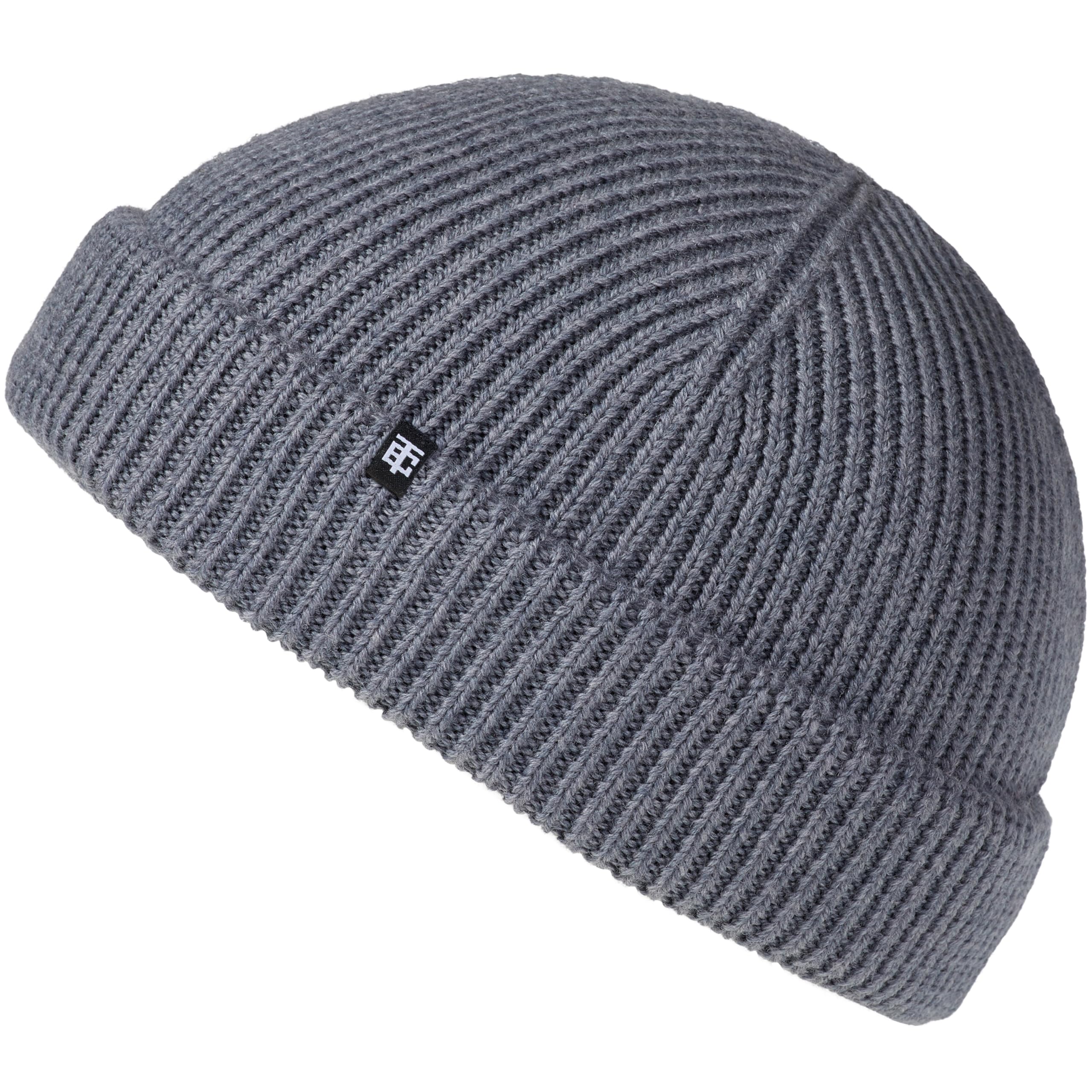 Enter The Complex Men's Gray Enter The Complex® Fisherman Beanie 100% Merino Wool Trawler Hat Troyer Ribbed Knit Wo One Size
