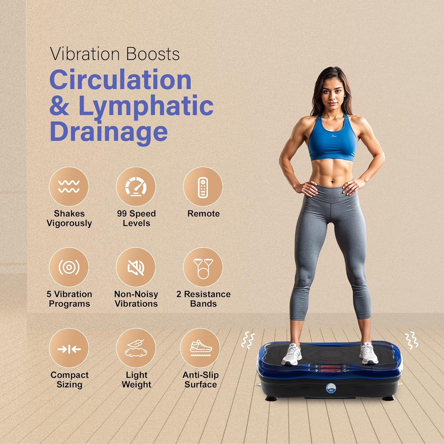 Full Body Vibration Power Plate Mini Crazy Fit Machine for Full Body Exercise, Improve Fitness & Flexibility, Tone Muscles, Calorie Burning, Full Body Relaxation Uses Home & Gym Full Body Vibration Power Plate Mini Crazy Fit Machine for Full Body Exercise, Improve Fitness & Flexibility, Tone Muscles, Calorie Burning, Full Body Relaxation Uses Home & Gym