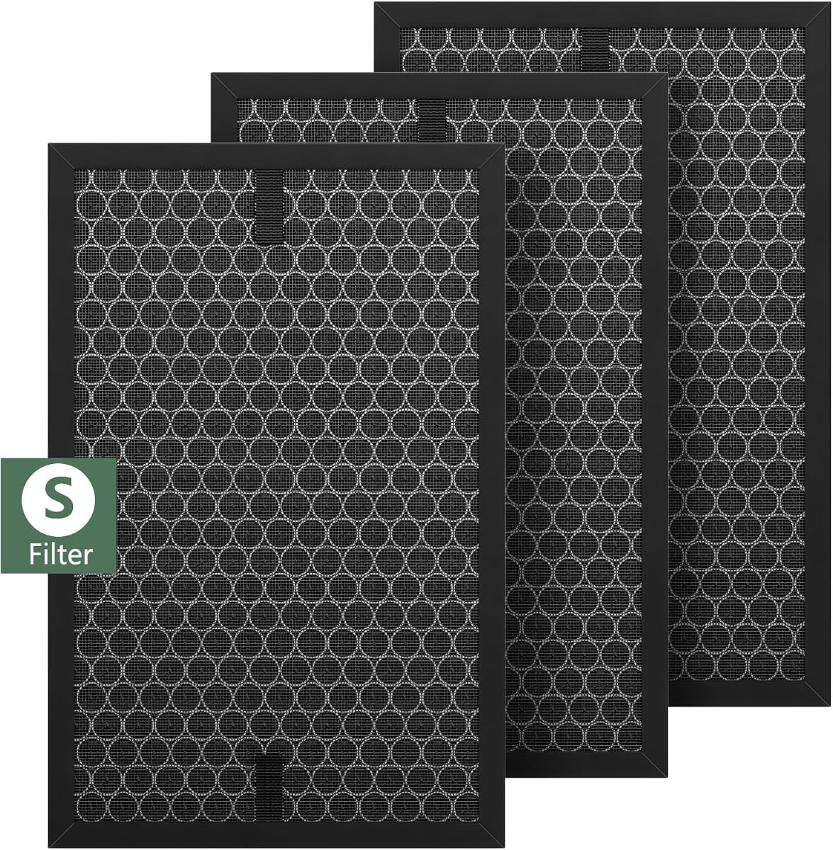 Filtro de repuesto HRFSC1 S para purificador de aire Honeywell HPA3000 PowerPlus | Compatible con purificador de aire serie HPA5000, filtro de carbón activado para COV de renovación del hogar, paquete de 3