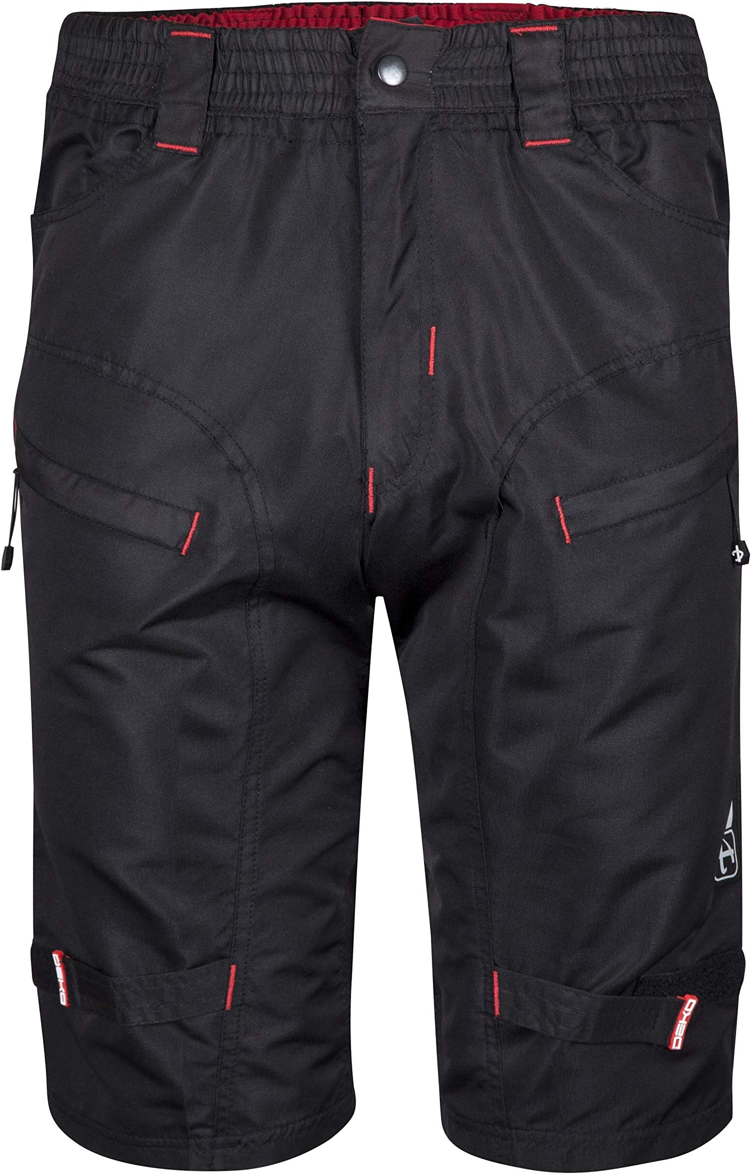 Baggy Men’s Cycling Shorts DEKO Phobos Cycle Black Loose-fit Short Trousers Suitable for Biking, Riding or Hiking , Walking Gym Outdoor Activities Training and MTB Camping