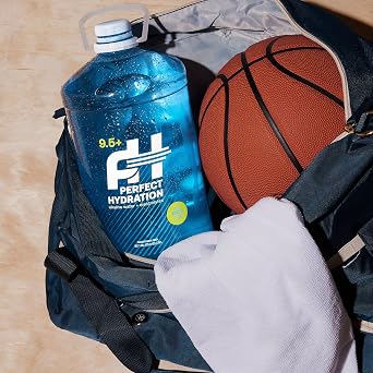 Perfect Hydration 9.5+ pH Alkaline Drinking Water, Electrolyte Minerals for Taste, Made in the USA, 8 Gallons (2 Cases of 128 fl oz Jugs)