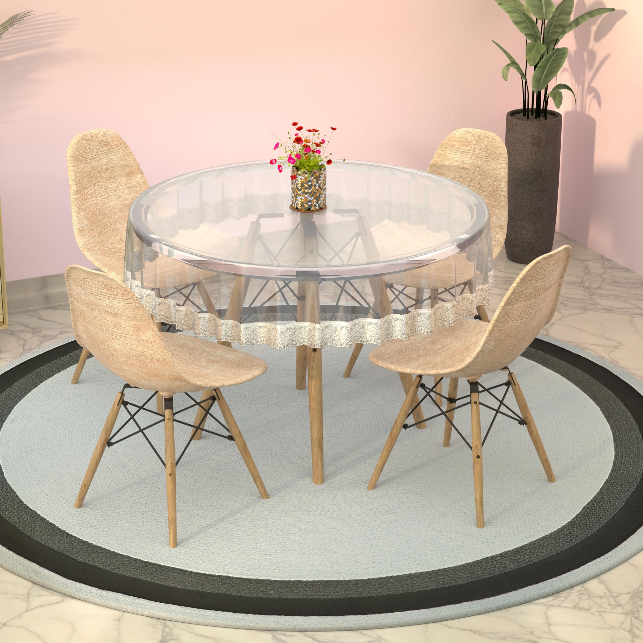 Kuber Industries PVC Transparent Table Cover | Table Protector Sheet ...