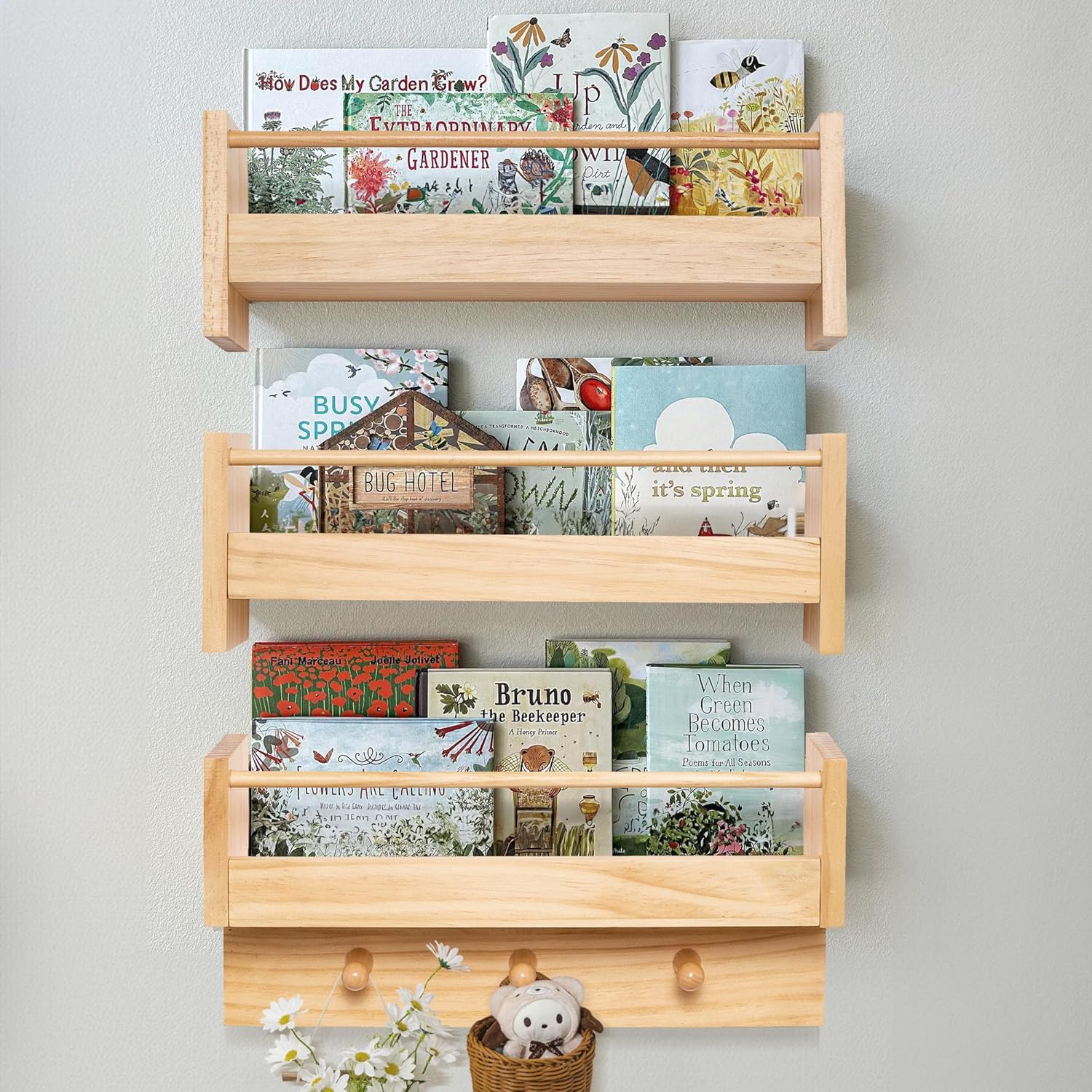 COMAX Kids Floating Book Shelves for Wall Nursery, Hanging