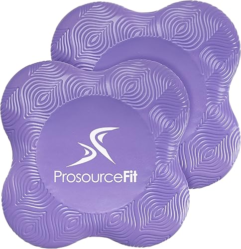 Miniatura 1 de ProsourceFit Juego de 2 rodilleras antideslizantes para yoga, pilates, meditación y estiramiento, accesorios de yoga para soporte de rodilla para