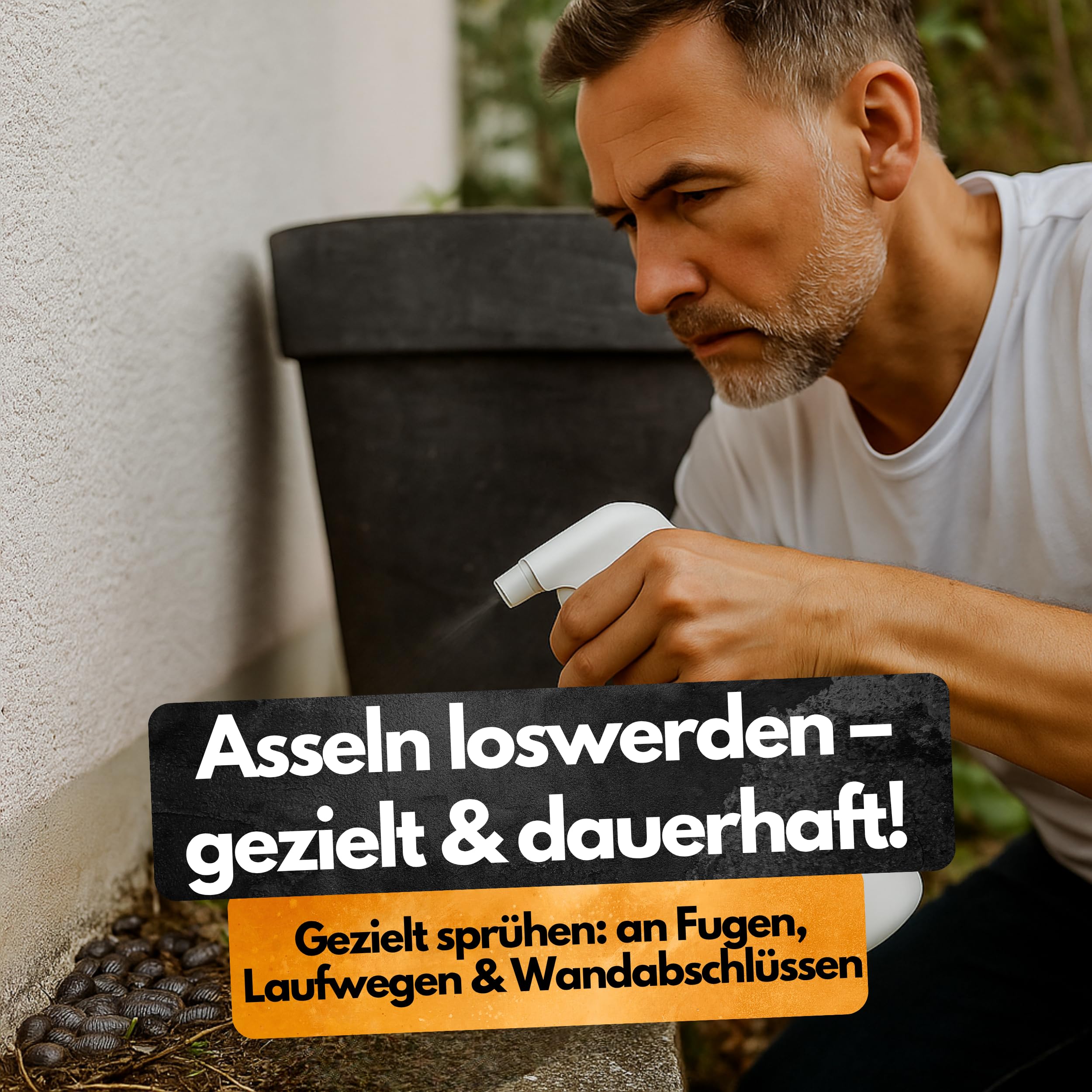 Gegen Asseln! – Insektenschutz Abwehrmittel Kanister – 5 L – Anwendungsfertig – Mittel gegen Kellerasseln & Feuchtigkeitsinsekten – Für Keller, Garage & Terrasse – Langzeitschutz – PT19 Repellent