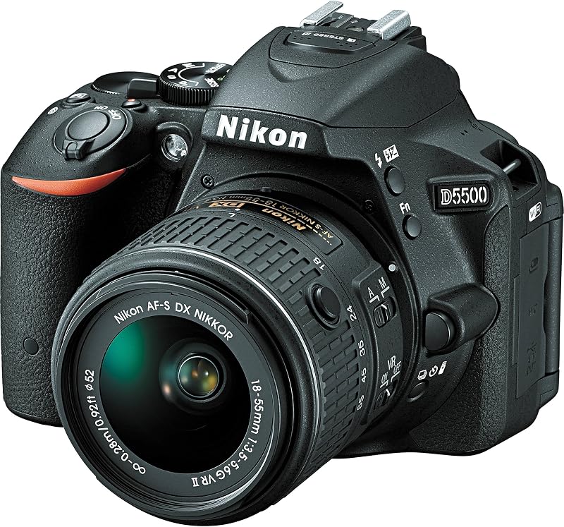 Nikon D5500 DX-Format Digital SLR w/ 18-55mm VR II Kit (Black)