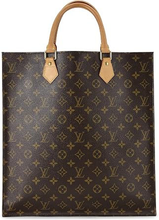 Pre-loved Monogram Canvas Sac Plat, Brown