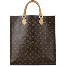 Pre-loved Monogram Canvas Sac Plat, Brown