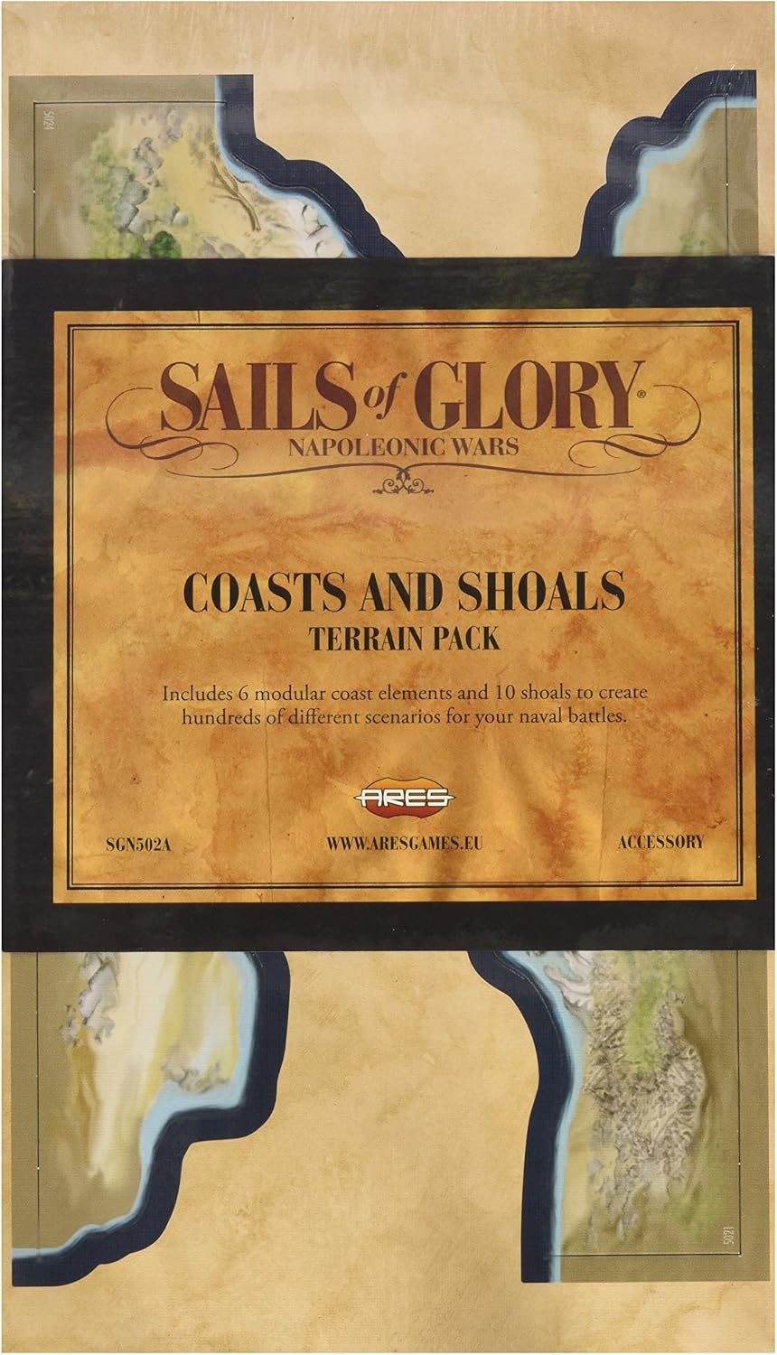 Ares Games Sails of Glory - Terrain Pack Coasts & Shoals Board Game