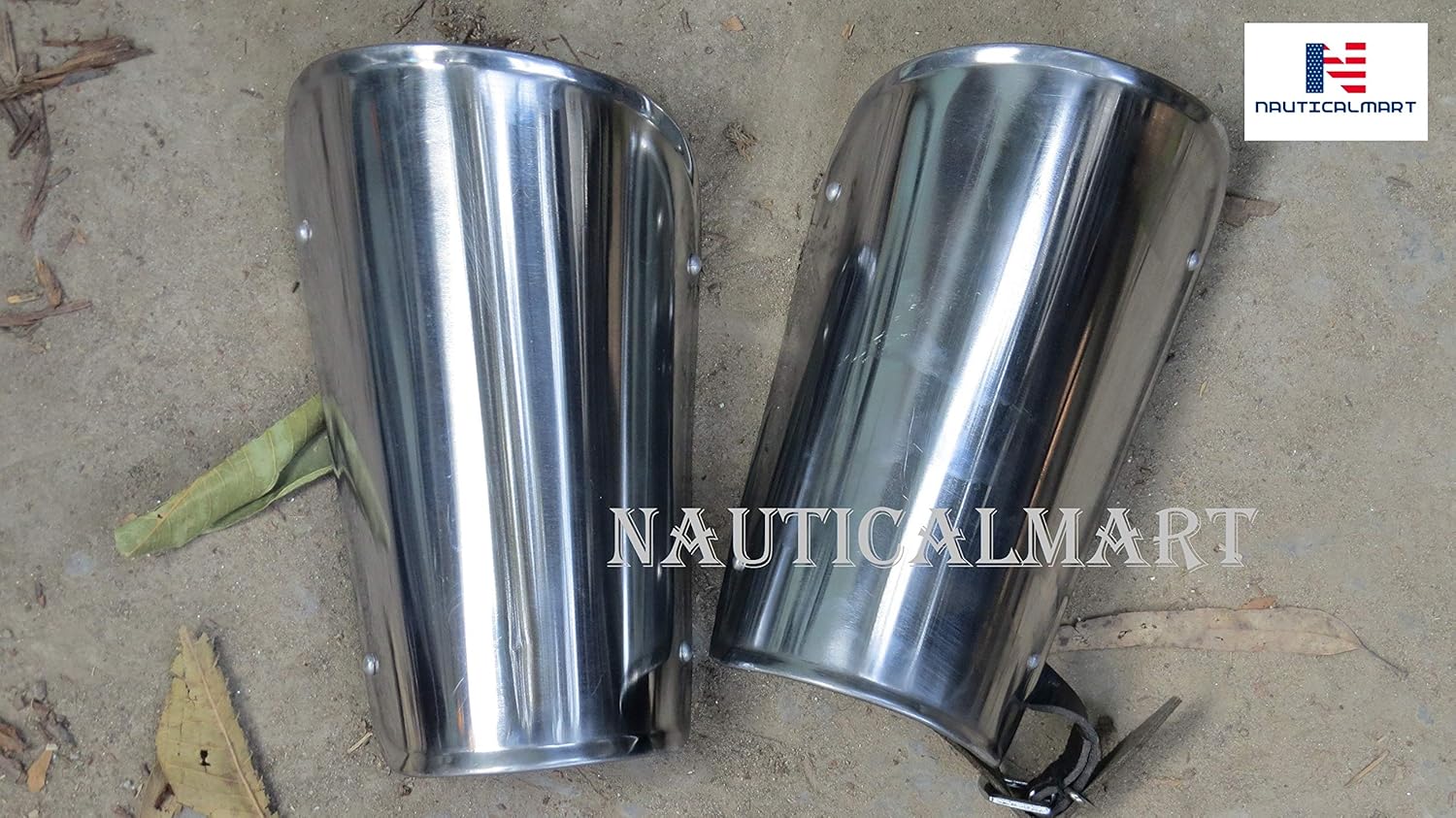 Nautical-Mart Armor Ready for Battle Steel Arm Bracers - Larp & Cosplay Arm Protection