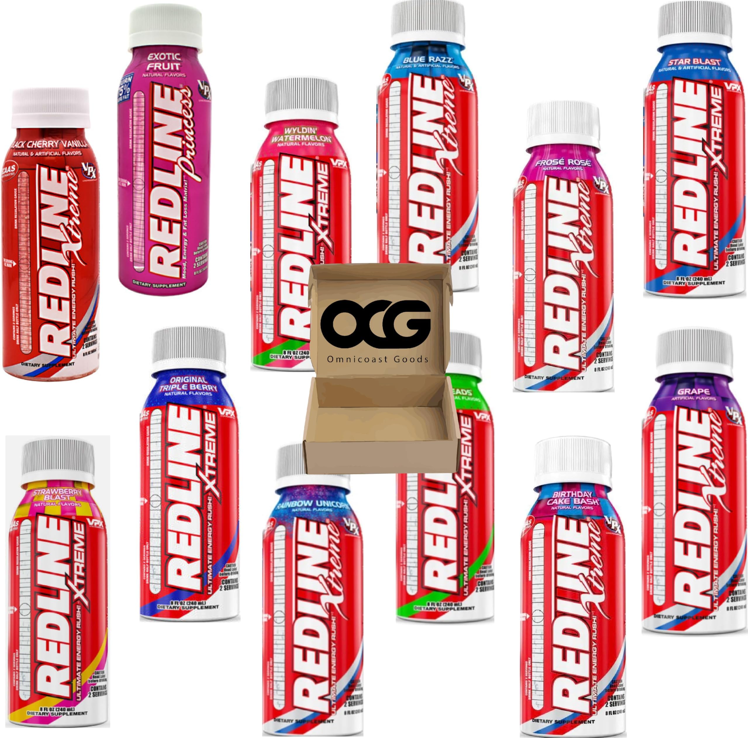 OCG Assortment VPX Redline Xtreme Energy Drink Sugar