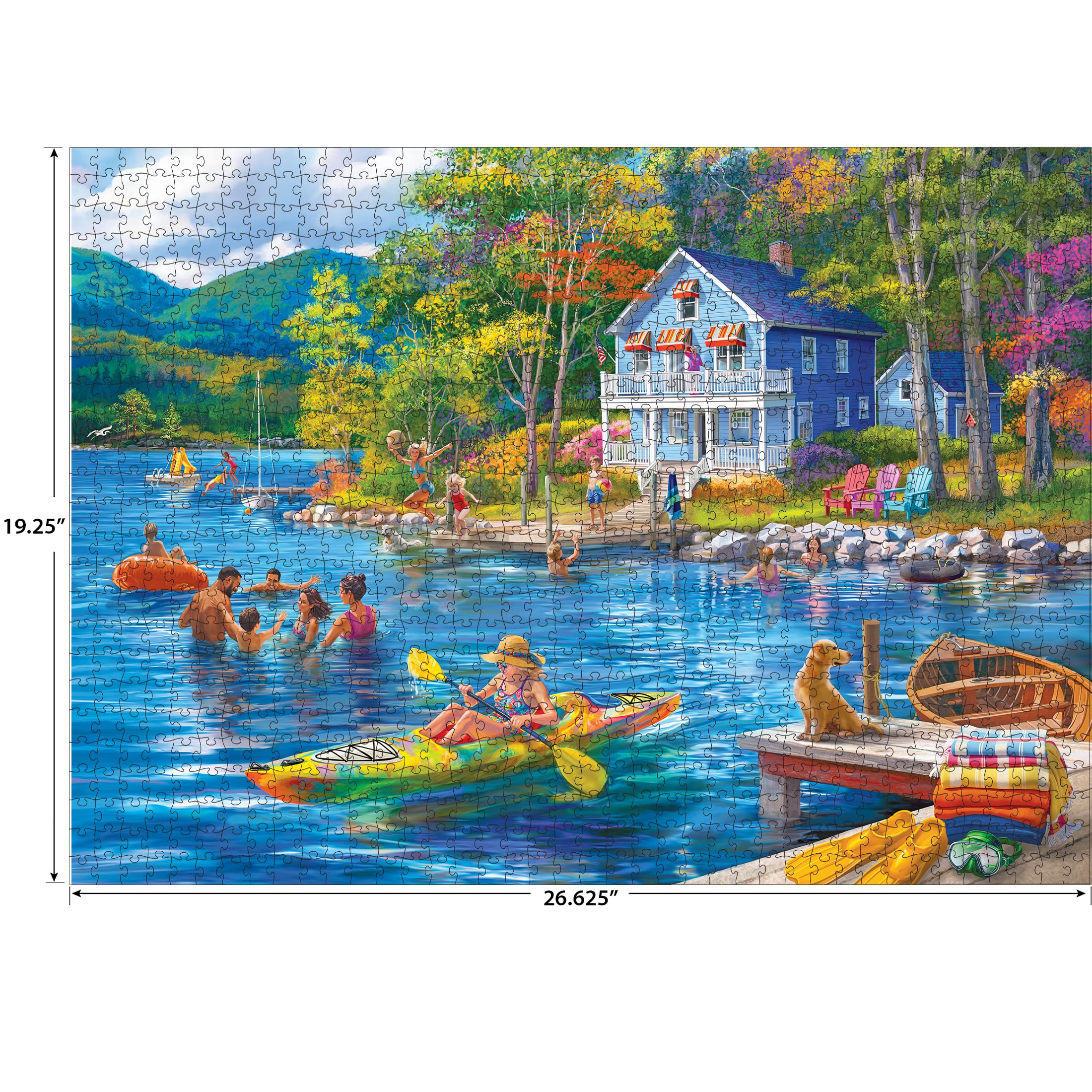 Amazon.com: Roseart - Kodak Premium - Lake Swimming - 1000 Piece
