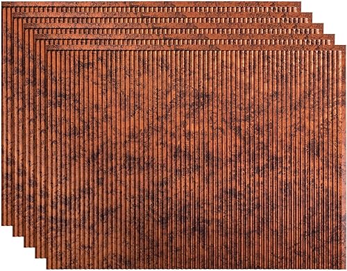 Miniatura 17 de FASÄDE Panel decorativo para salpicaduras de vinilo acanalado en bronce bermudas (muestra de 6 x 6 pulgadas) Bronce (Bermuda Bronze),Bronce