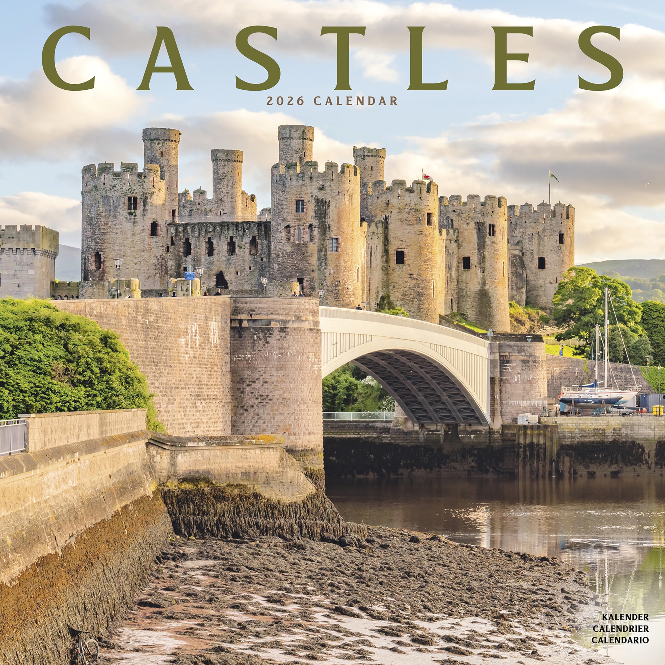 Castles 2026 Calendar | Square Wall Calendar | Travel Gift | Plastic Free Packaging | by Avonside Publishing