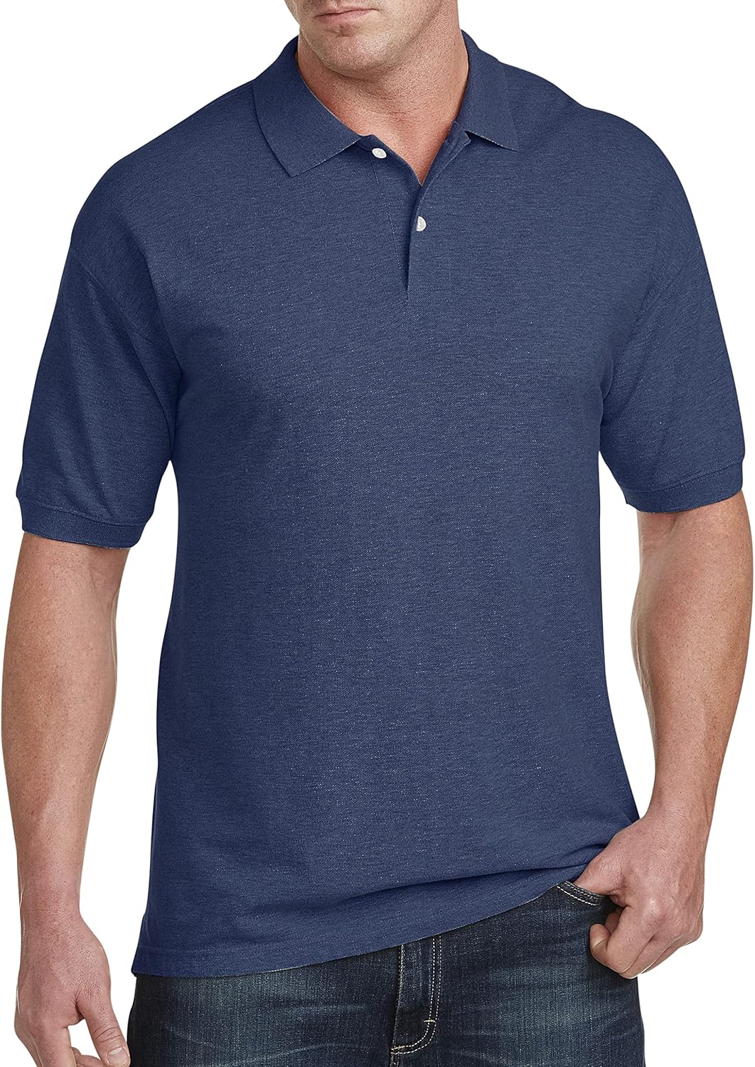 Harbor Bay by DXL Big and Tall Piqué Polo Shirt at  Men’s Clothing store