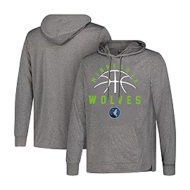 Ultra Game Men\'s NBA Official Super Soft Lightweight Hoodie Sweatshirt, Minnesota Timberwolves, Heather Charcoal , Medium