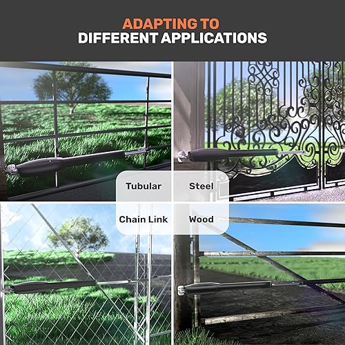 Miniatura 5 de Clifford 400 - Abridor automático de puertas para puerta batiente doble resistente de hasta 20 pies y 950 libras, abridores de puerta con kit