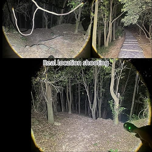 Miniatura 4 de Linterna militar recargable, linterna láser táctica potente de 220,000 lúmenes, foco variable LED de 5000 mAh, hasta 50 horas de uso continuo, para