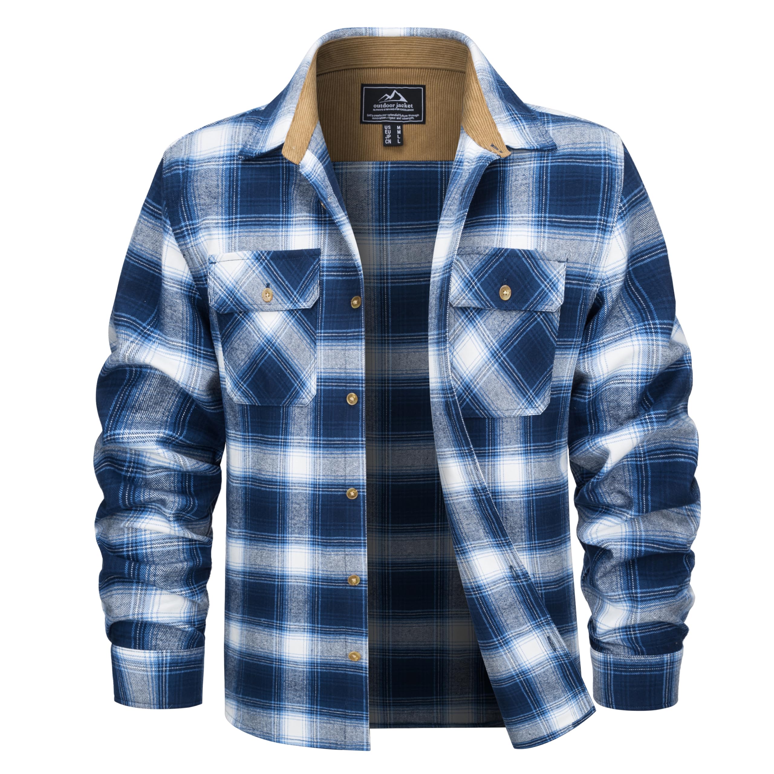 MAGCOMSEN Men's Flannel Shirt Jacket