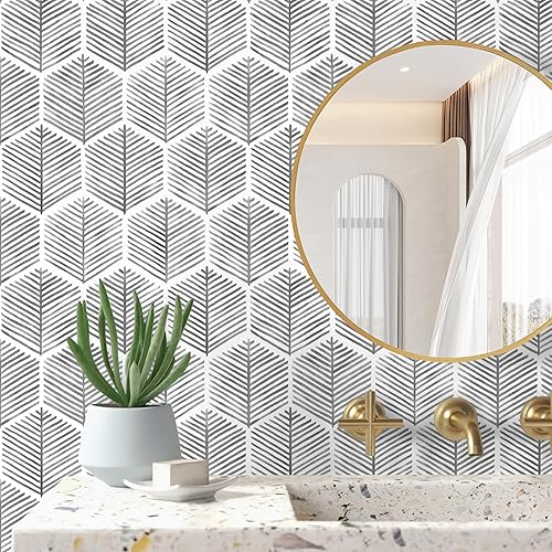 Miniatura 6 de MelunMer Papel tapiz de color gris moderno para despegar y pegar, extraíble, 78.8 pulgadas de largo, 17.3 pulgadas de ancho, papel adhesivo