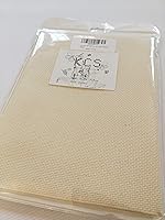 Vista 4 de Tela de punto de cruz de 14CT de algodón Aida de 19 x 28 pulgadas (blanco antiguo)