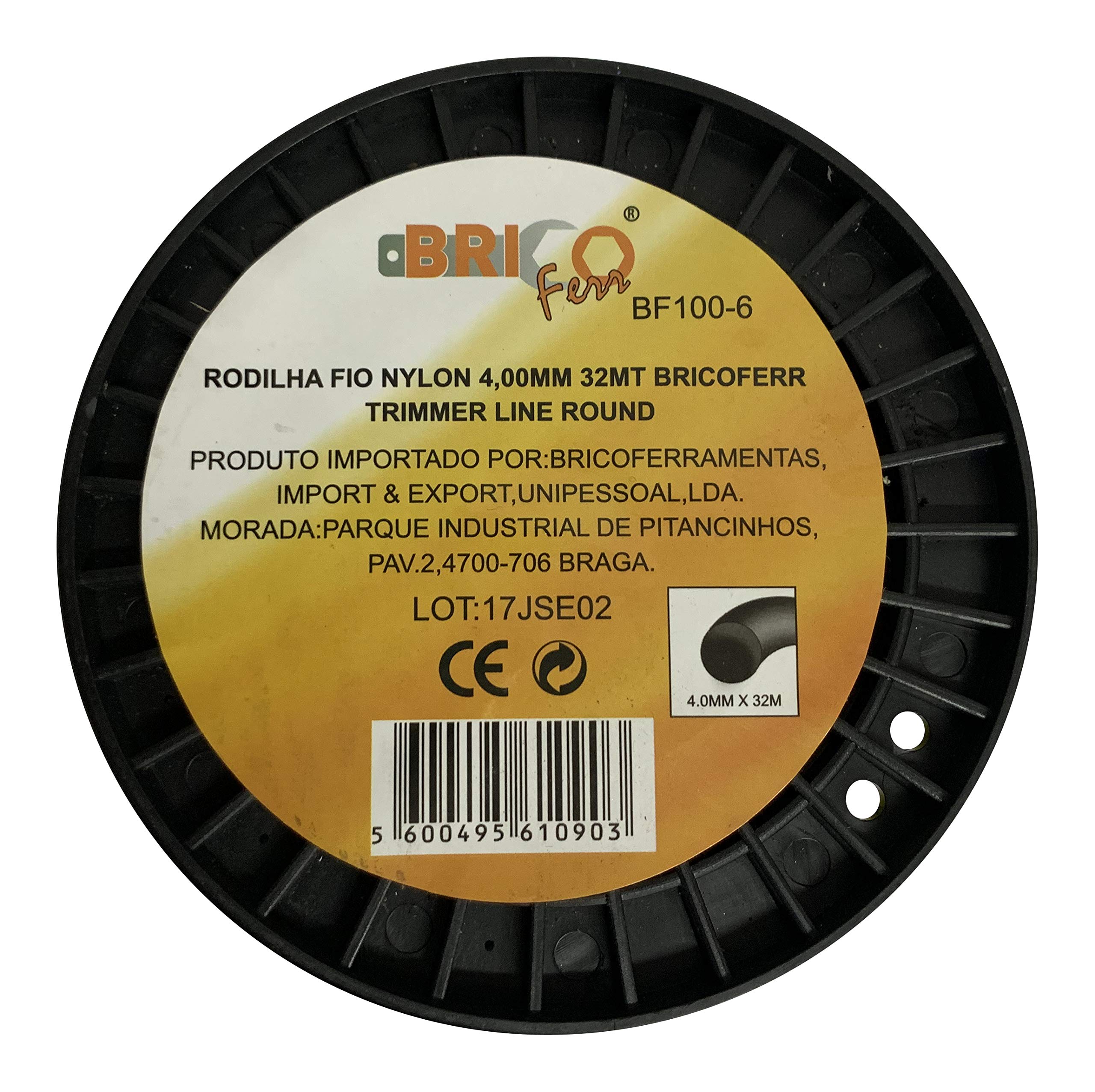 Bricoferr Hilo para desbrozadora (4 mm x 32 Metros) (BF100-6)