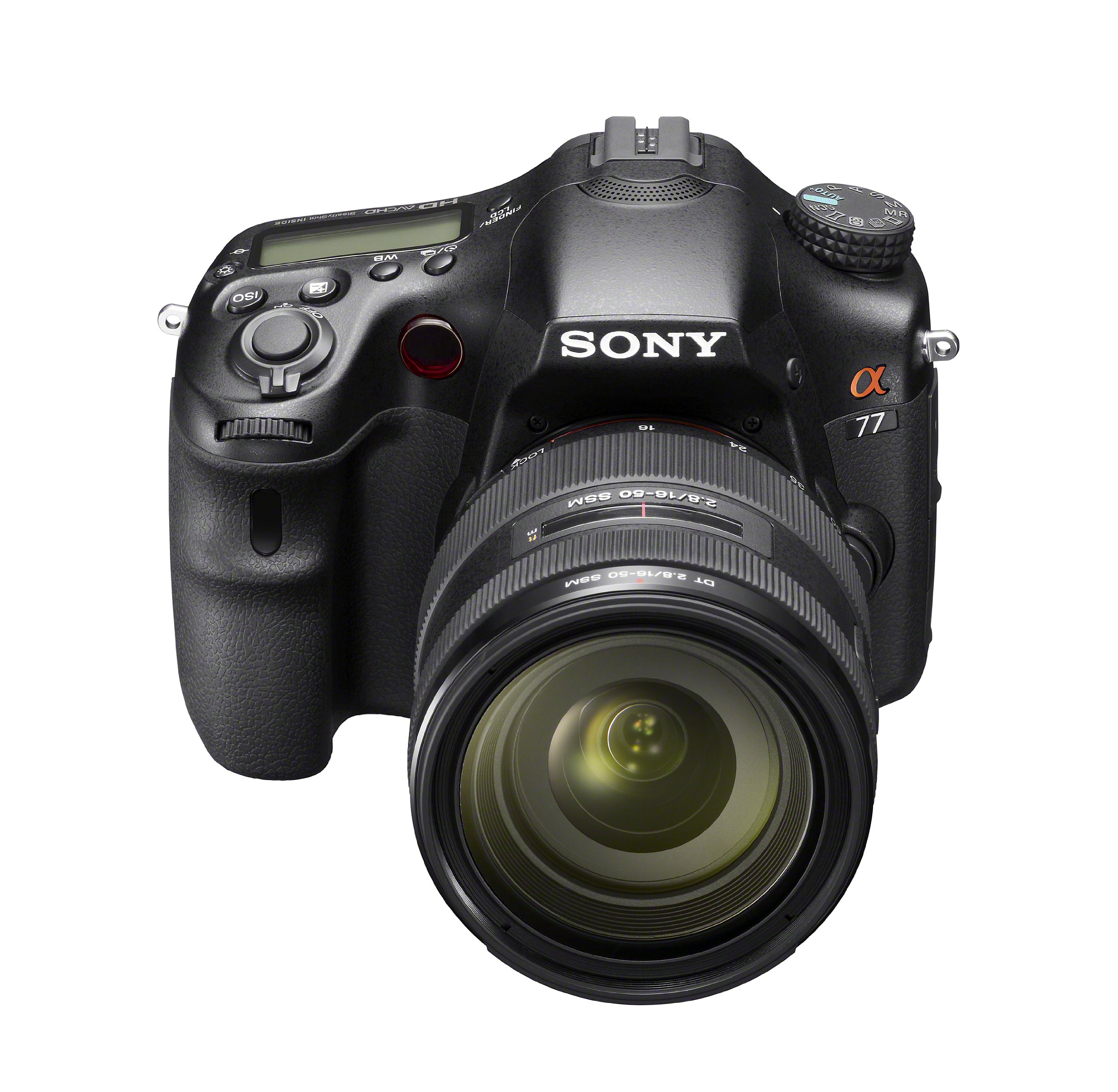 Sony SLT-A77VQ SLR-Digitalkamera (24 Megapixel, 7,6 cm (3 Zoll) Display, bildstabilisiert) Kit inkl. SAL 16-50mm DT F2.8 SSM Objektiv schwarz