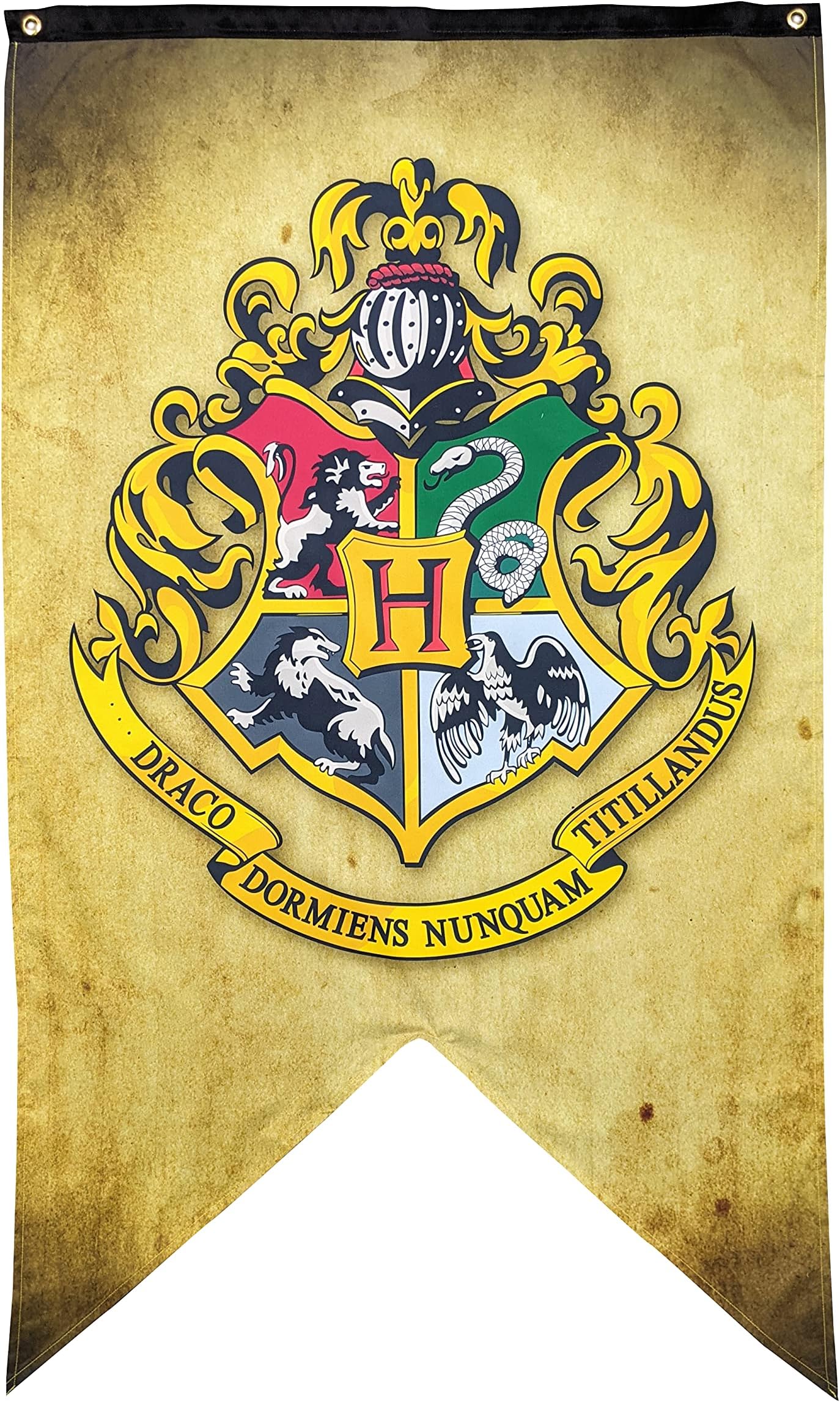 Wall Banner - Large Size 30" x 50" - Indoor Fabric Banner (Hogwarts)