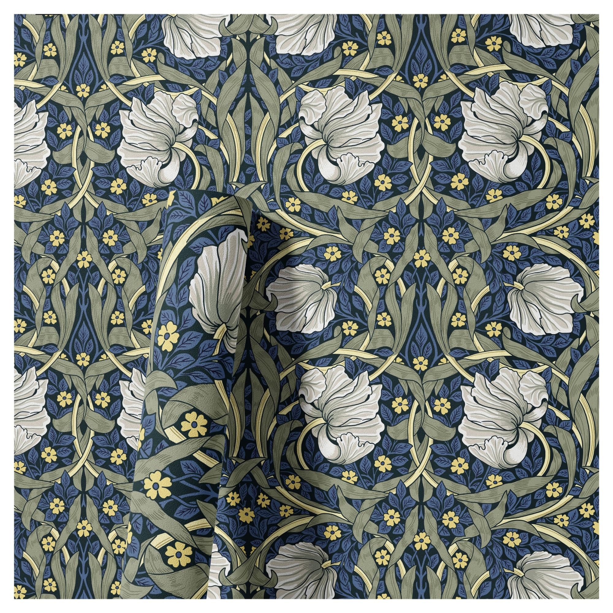 RYQZHHY Floral Peel Stick Wallpaper Vintage Botanical Peel and Stick Dual Tone Wall Mural Cooking Space Rest Arrangement(B,2mx45cm(78.7x17.7in))