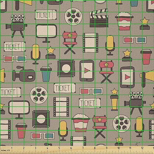 Miniatura 2 de Lunarable The Yard, tela de cine de estilo retro, entradas para cámaras de palomitas de maíz y tablilla de cine colorido, tela de microfibra para