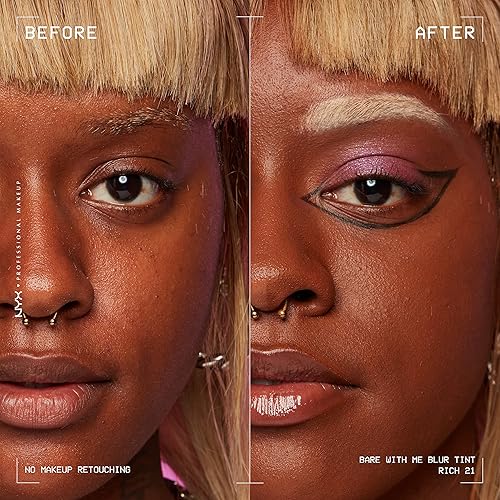 Vista 147 de NYX PROFESSIONAL MAKEUP Bare With Me Blur Skin Tint - Base de maquillaje con matcha, glicerina y niacinamida, marfil claro 03 marfil claro