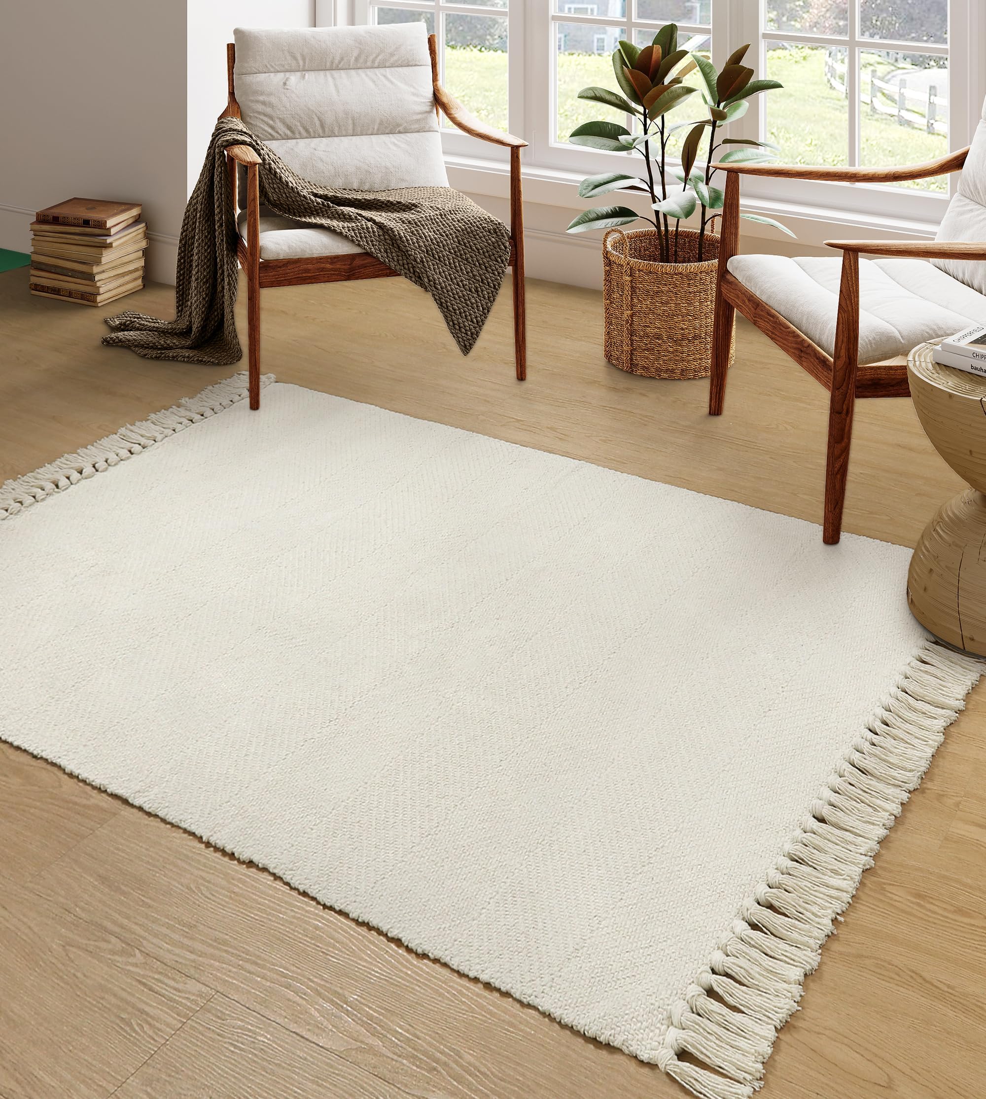 Amazon.com: S & L Homes Wool Cotton Hand Woven Chunky Knit Popcorn ...