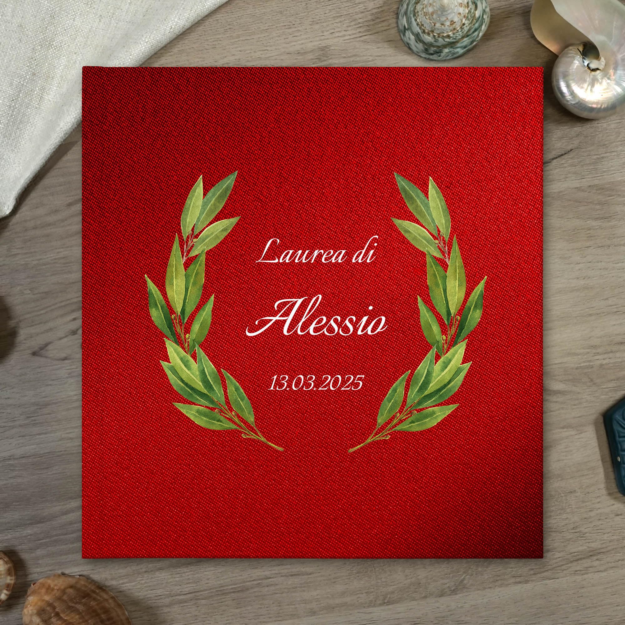 Album foto laurea personalizzabile, Album foto festa di laureato, Album 25x25 cm Graduation day, Idea regalo laureato, Album 20 fogli / 40 pagine per foto da incollare (Laurea)