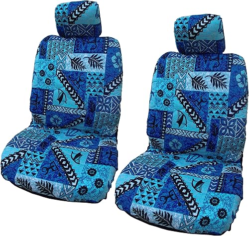 Miniatura 7 de Fundas hawaianas para asientos de coche (Tapa Gray, con airbag lateral) Tapa Gris,Aloha Honu Azul,Aloha Honu Gris,Aloha Honu Verde,Negro