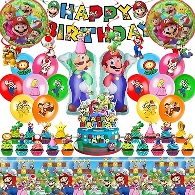 High-quality Super Mario Galaxy themed decoration sets for party decorations and supplies