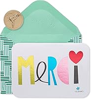 Vista 1 de Tarjetas de agradecimiento Papyrus con sobres, Merci (14 unidades)