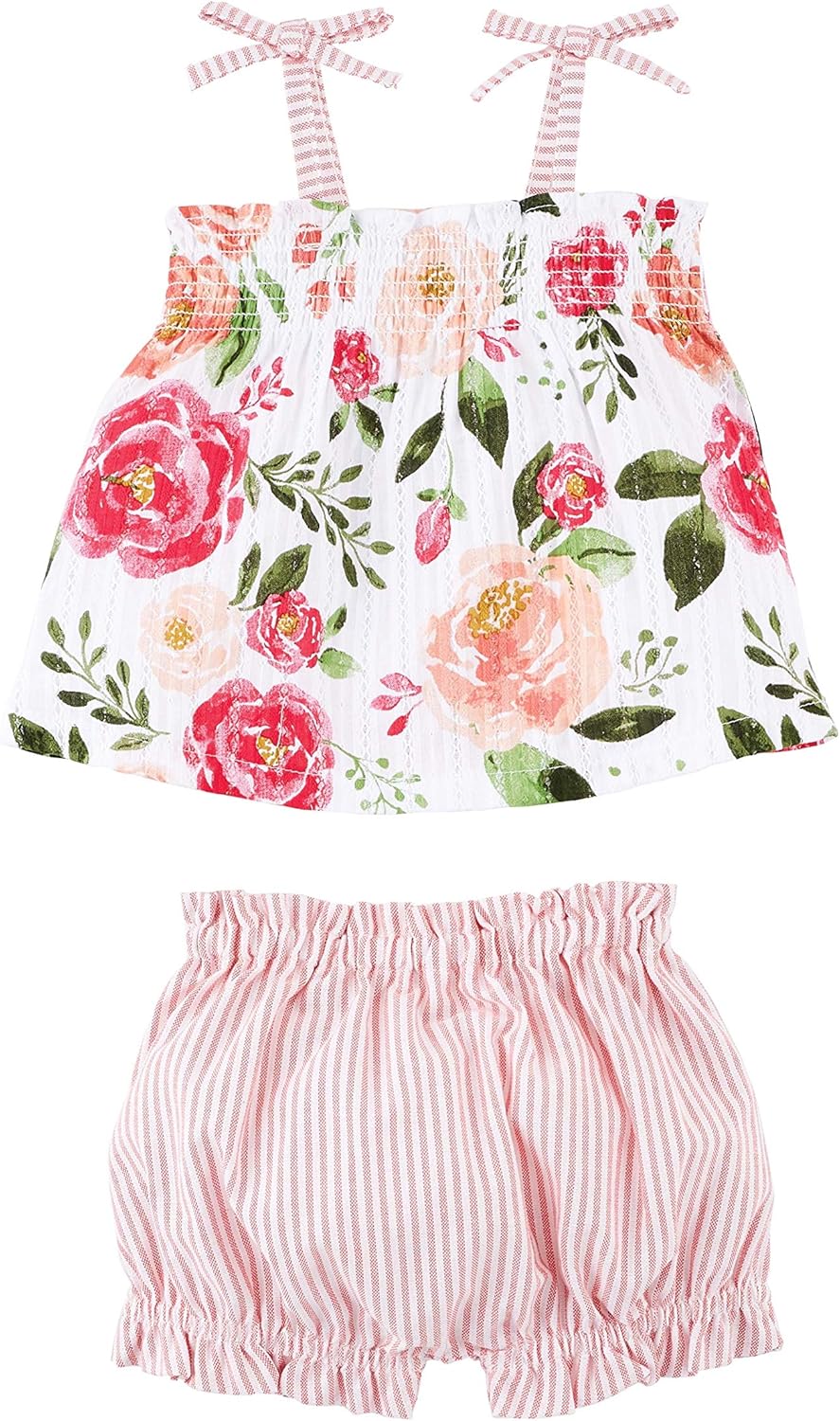Mud Pie Baby Girls' Floral Pinafore and Bloomer