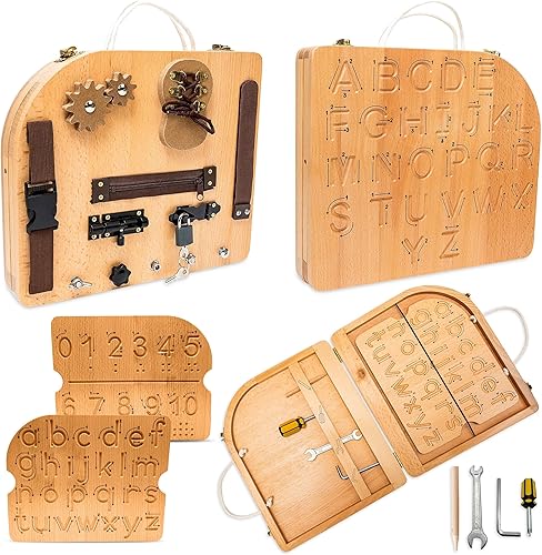 Juguetes Montessori 4 en 1 para niños de 3 años de edad, juguetes Montessori para niños de 5 años, tablero Montessori ocupado Montessori, juego de disponible en Yaxa Guatemala