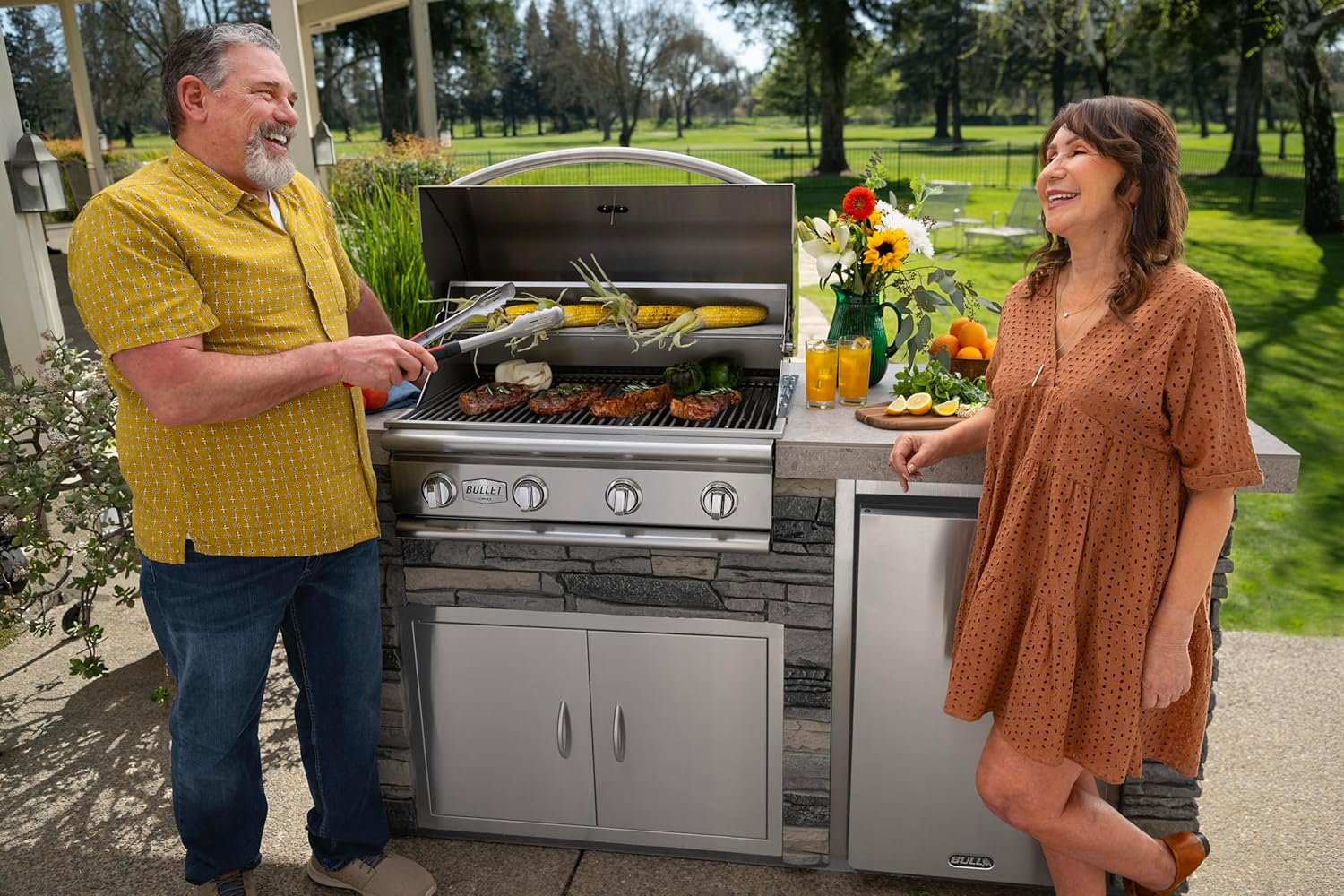 Stainless Steel Natural Gas Side Burner for Outdoor Kitchen