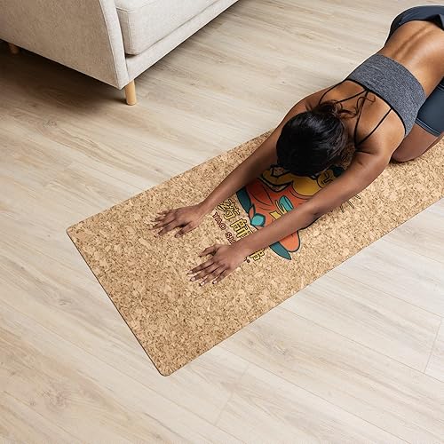 Miniatura 6 de Yoga Mat 183 x 60 cm - 4 mm FSC Cork + Natural Rubber - Green and Orange