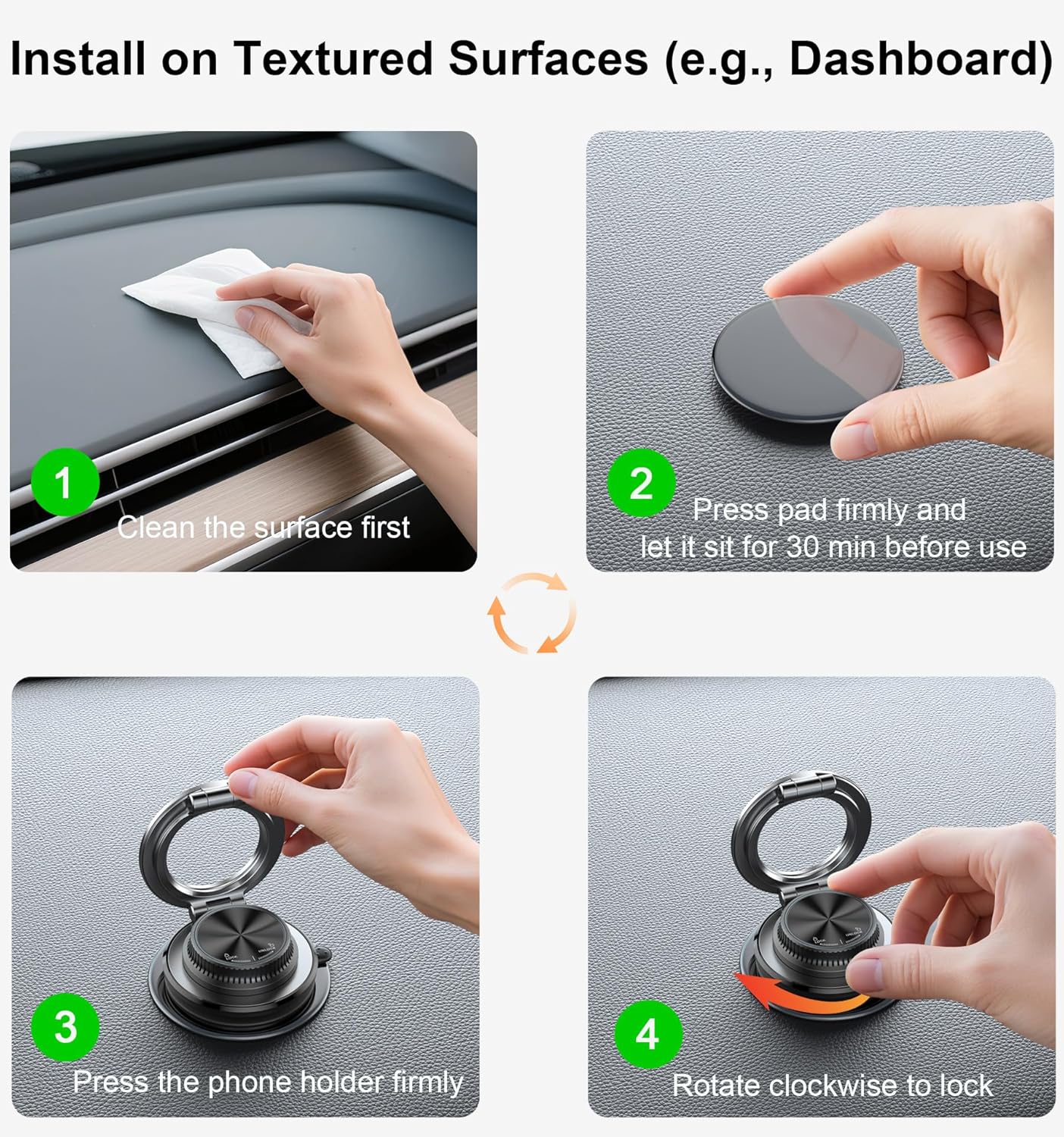 BOCLOUD 2026 Next-Gen Suction Cup Phone Mount Cute 360° Zinc Alloy 109 LBS Phone Stand Vacuum Magnetic Car Holder for MagSafe Strongest Accessories for iPhone 16 15 14... Android