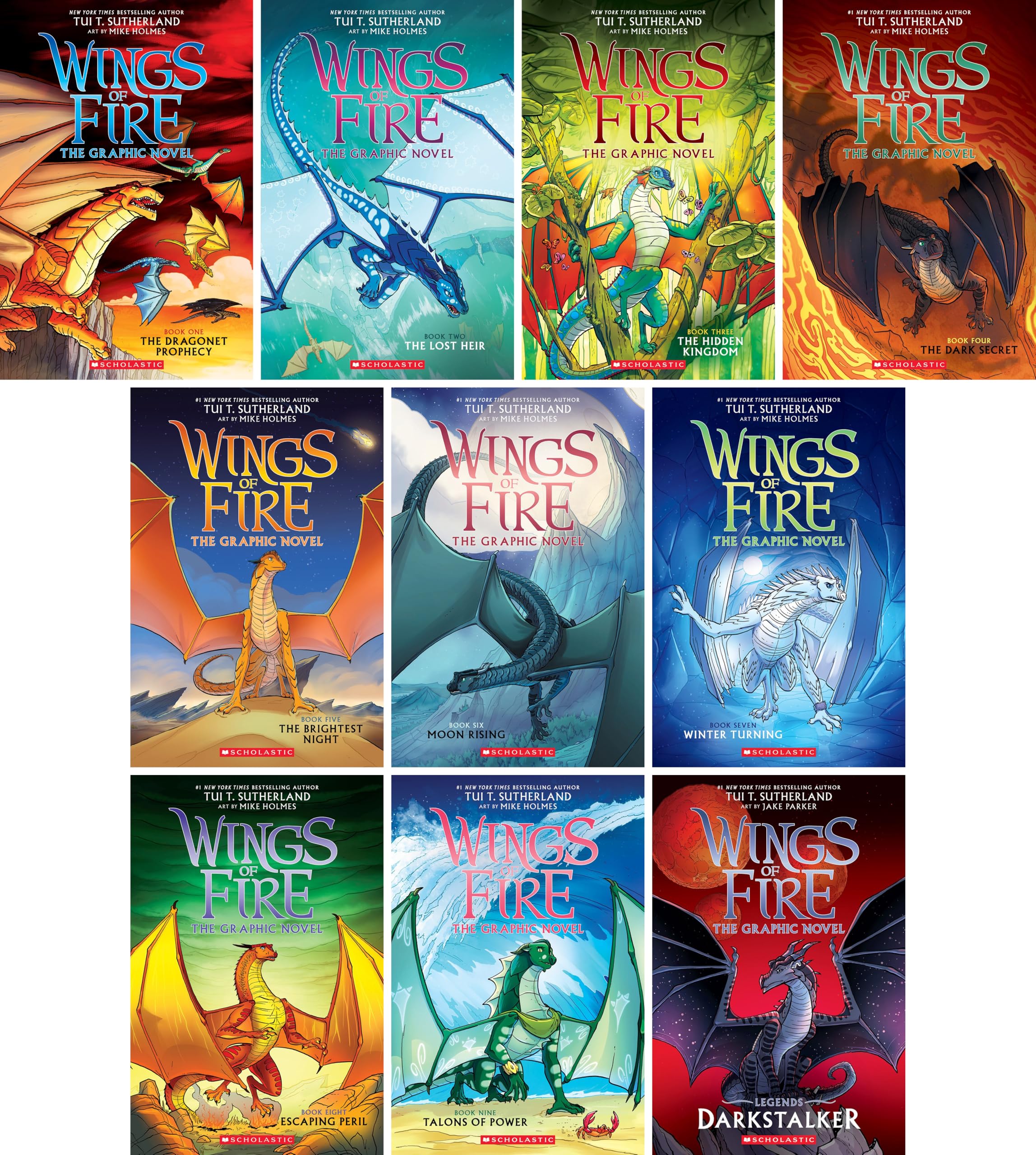 Wings of Fire Graphic Novels Series Set (Graphix Books 1-8) : Tui