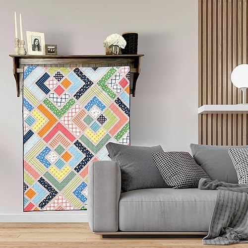 Miniatura 2 de RELODECOR Wall Mounted Quilt Rack with Shelf - Solid Pine Wood, Rustic Farmhouse Style Quilt Hanger for Bedroom & Living Room Decor