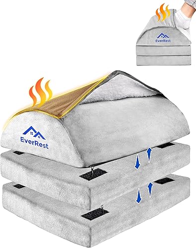 EverRest Reposapiés debajo del escritorio para uso en la oficina, pies más cálidos, 3 alturas ajustables, taburete ergonómico alto para silla de