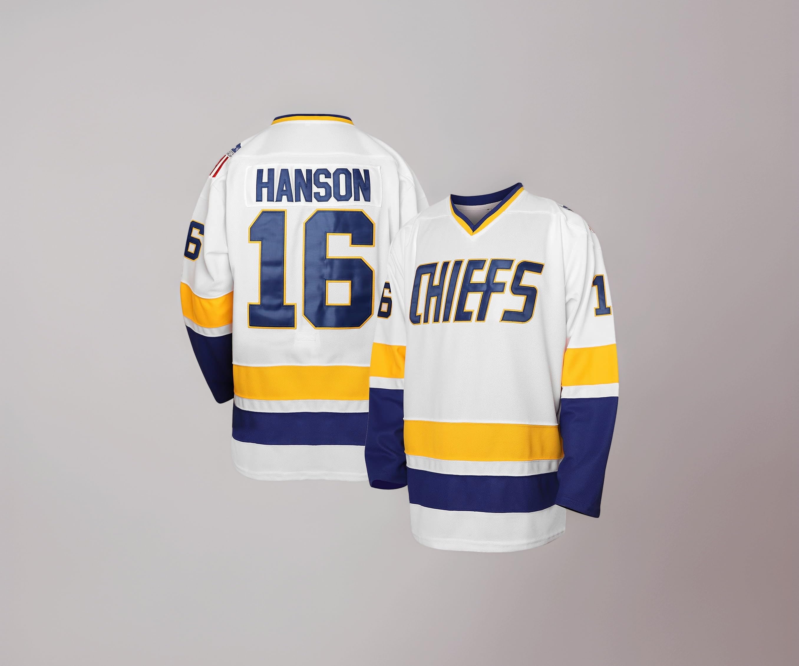 Hanson Brothers Jersey, Charlestown Chiefs 16,17,18 Slap Shot Ice Hockey Movie Jersey