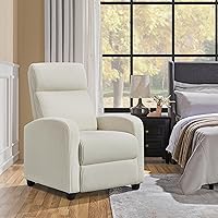 Vista 9 de Yaheetech Silla reclinable de pana para sofá individual, asiento de cine en casa, silla reclinable moderna ajustable para sala de estar, dormitorio